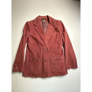 VTG Hunter's Glen Women's Maroon Blazer Button Corduroy‎ Classic Career Size 12